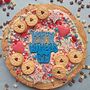 Father’s Day White Chocolate And Raspberry Personalised Giant Cookie – Handmade Gift, thumbnail 3 of 5