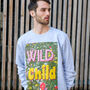 Wild Child Men's Slogan Sweatshirt, thumbnail 1 of 4
