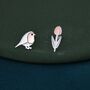 Sterling Silver Robin Bird And Tulip Stud Earrings, thumbnail 2 of 7