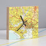 Personalised Map Location Square Clock, thumbnail 5 of 8