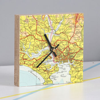 Personalised Map Location Square Clock, 5 of 8