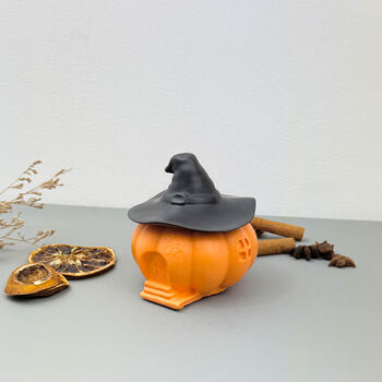 Orange And Black Halloween Pumpkin Witches Bowl, 5 of 12