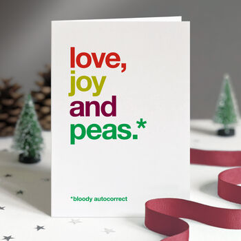 Pack Of Four Autocorrect Funny Christmas Cards, 2 of 6