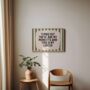 Turns Out These Are My Monkeys Landscape Wall Print | Olive Green And Cream Stripe, thumbnail 1 of 3