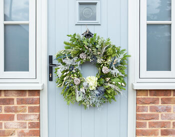 Fresh Christmas Wreath Making Kit In Blues And Greens, 5 of 5