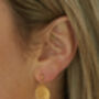 Handmade 24k Gold Plated Coin Earrings With Ear Posts, thumbnail 4 of 10