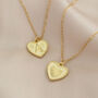 Dotted Heart Initial Charm Necklace, thumbnail 4 of 12