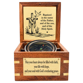 Personalised Royal Gimbal Compass With Brass Plaque, 5 of 9