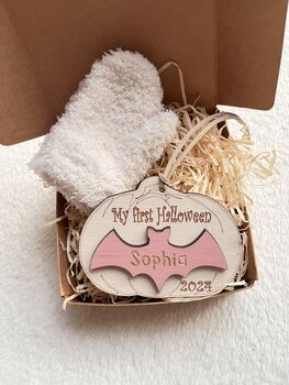 Baby's First Halloween 2025 Gift Box With Baby Mittens, 7 of 9