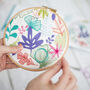 Abstract Florals Embroidery Kit, Craft Diy Sewing Kit, thumbnail 2 of 9