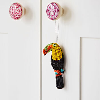 Beaded Toucan Christmas Decoration, 5 of 7