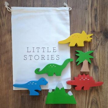 Handmade Dinosaur Discovery Wooden Toy Set, 4 of 4