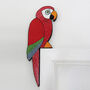 Hand Painted Red Parrot Door Topper, thumbnail 1 of 4