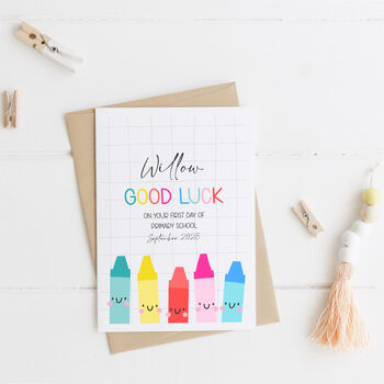 Personalised Good Luck Card For First Day Of School, 2 of 2