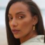 Aqua Creole 18k Gold Plate Hoop Earrings, thumbnail 1 of 3