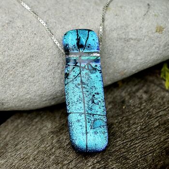Blue Green Colour Changing Glass Necklace, 10 of 12