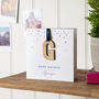 Confetti And Wooden Initial Hanging Keepsake Card, thumbnail 2 of 2