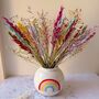 Rainbow Dried Flowers With Vase, thumbnail 3 of 5