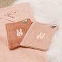 Personalised Trixie Aura Rabbit Two Pack Washcloths, thumbnail 1 of 4