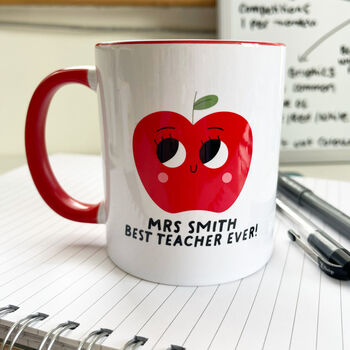 Personalised Good Apple Teacher Mug Thank You Gift, 2 of 5
