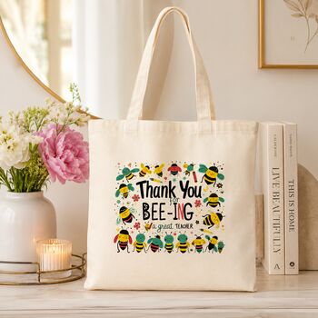 Thank You For Bee Ing A Great Teacher Tote Bag, 2 of 7