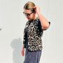 Wool Merino Short Gilet In Leopard Print, thumbnail 1 of 8