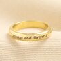 Personalised Stainless Steel Thick Band Ring In Gold, thumbnail 1 of 3