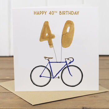 Personalised Bike 40th Birthday Card, 2 of 2