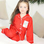 Personalised Matching Red Christmas Pyjamas For Dad And Child, thumbnail 3 of 7