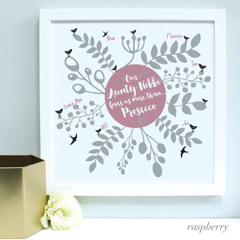 Personalised Our Aunty Loves…Framed Print, 2 of 6