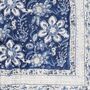 Indigo Blue And White Floral Indian Block Printed Cotton Bed Quilt, thumbnail 5 of 9