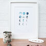 Moon Phases Watercolour Print, thumbnail 1 of 3