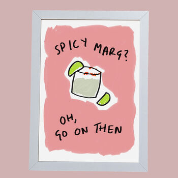 Spicy Margarita Illustrated Cocktail Print, 4 of 5