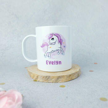 Personalised Unbreakable Girls Unicorn Children's Mug, 2 of 4