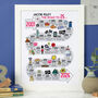 25th Birthday Personalised Print ‘The Road To 25’, thumbnail 2 of 11