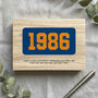 Personalised Year Milestone Giant Wooden Block For Birthday Or Anniversary Gift, thumbnail 7 of 9