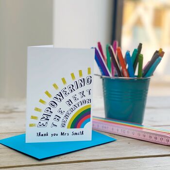 Teacher Thank You Card Empowering The Next Generation, 2 of 5