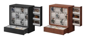 Twelve Slot Wooden Watch Box Display Case, 7 of 7