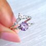 Selene Lavender Amethyst Ring Set In Sterling Silver, thumbnail 5 of 11