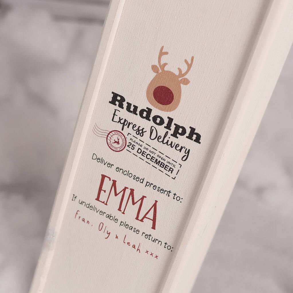 Personalised Rudolph Christmas Bottle Box By Dreams To