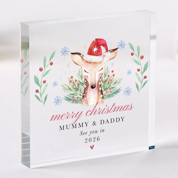 Merry Christmas Acrylic Plaque Gift For Mummy And Daddy, 3 of 6