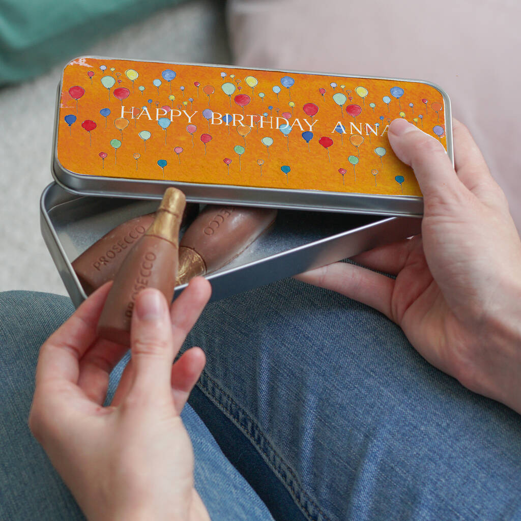 Personalised Letterbox Celebration Tin, 1 of 2