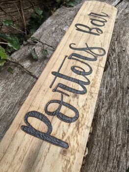 Handmade Personalised Driftwood Style Sign, 3 of 12