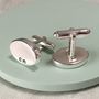 Chunky Personalised Nugget Cufflinks, thumbnail 4 of 4