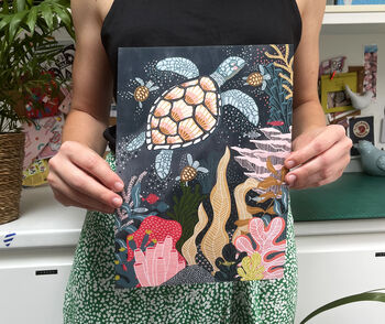 Sea Turtle Ocean Print, 2 of 8