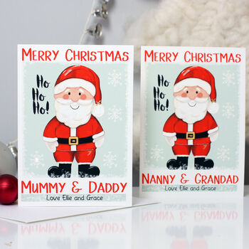 Personalised Santa Family Christmas Card, 4 of 12