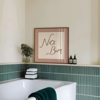 Nice Bum Funny Bathroom Print, 5 of 6