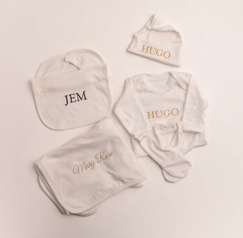 Personalised Cotton Baby Gift Set, 9 of 12