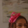 Pink Looped Fascinator Headpiece 'Joelle', thumbnail 3 of 9