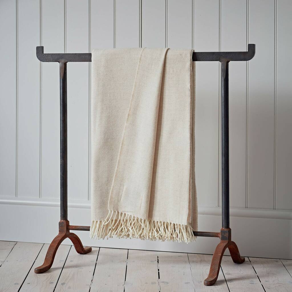 Cream Throw By Bottle Green Homes